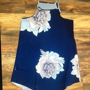 Navy flowered dress